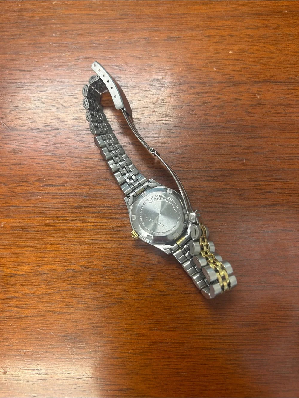 Citizen Two-Tone Silver and Gold Bracelet Watch with White Dial